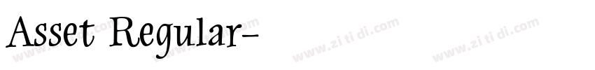 Asset Regular字体转换